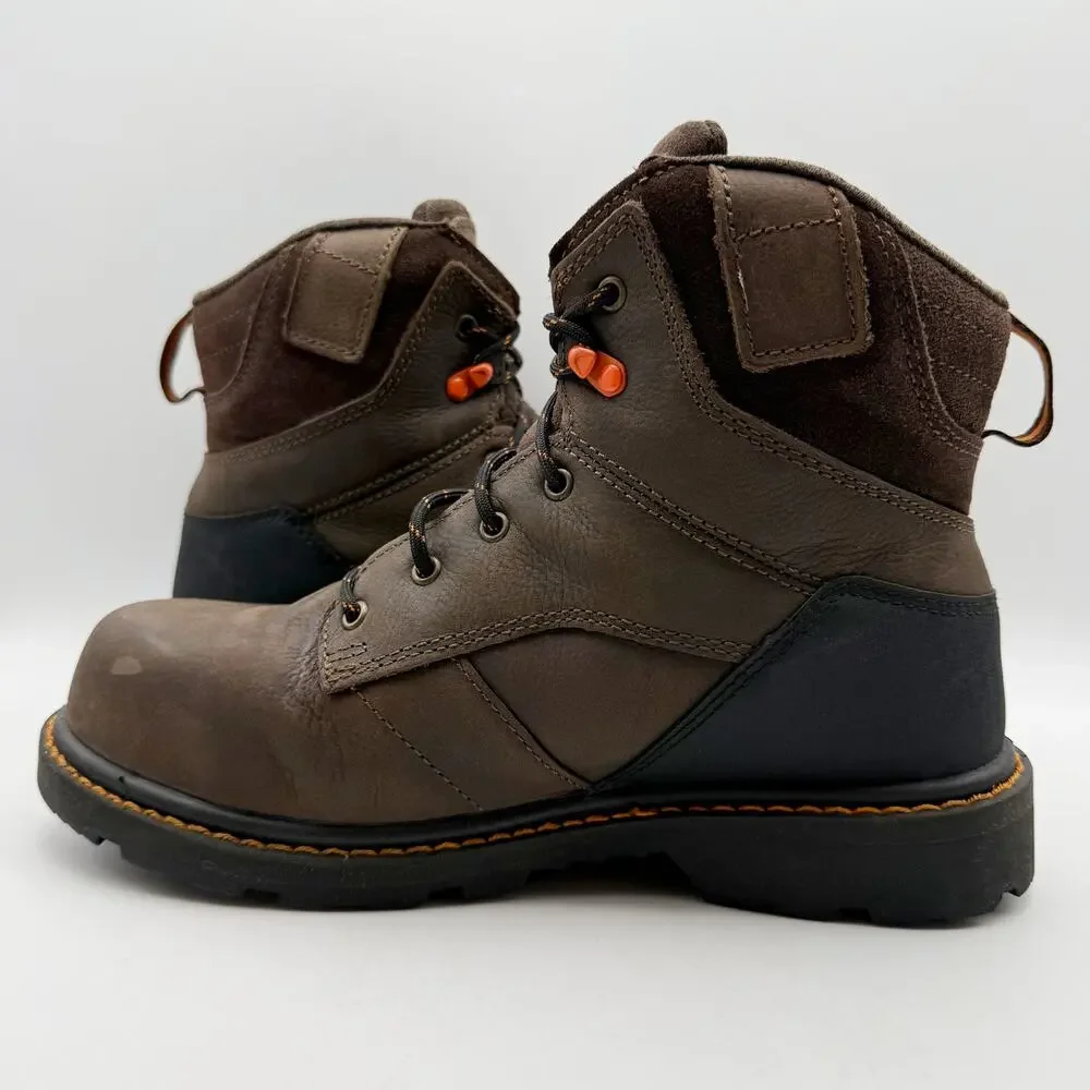Big Hoss Mens Carson 6 in Work Boot US 7 XXW 6E Brown Composite Toe Leather NIB